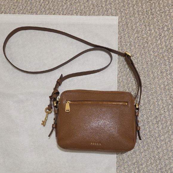 FOSSIL Brown Piper Toaster Crossbody Bag - Picture 1 of 14
